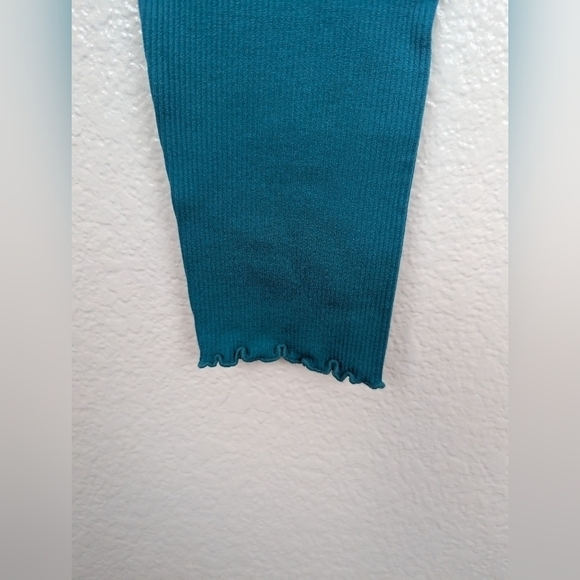 NWOT Spiritual Gangster ruffle tight blue - Picture 2 of 4